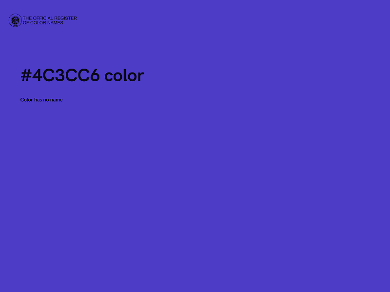 #4C3CC6 color image