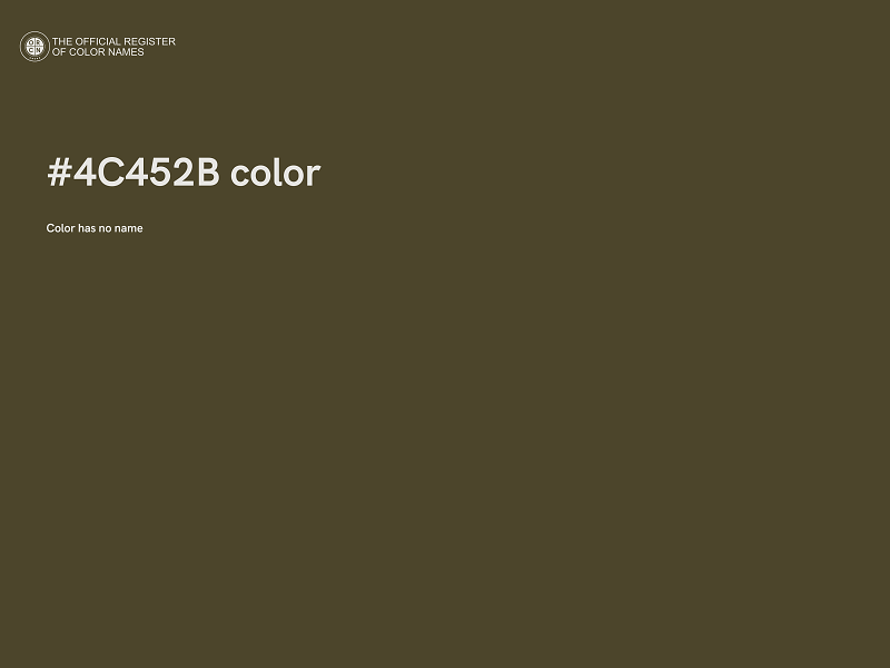 #4C452B color image