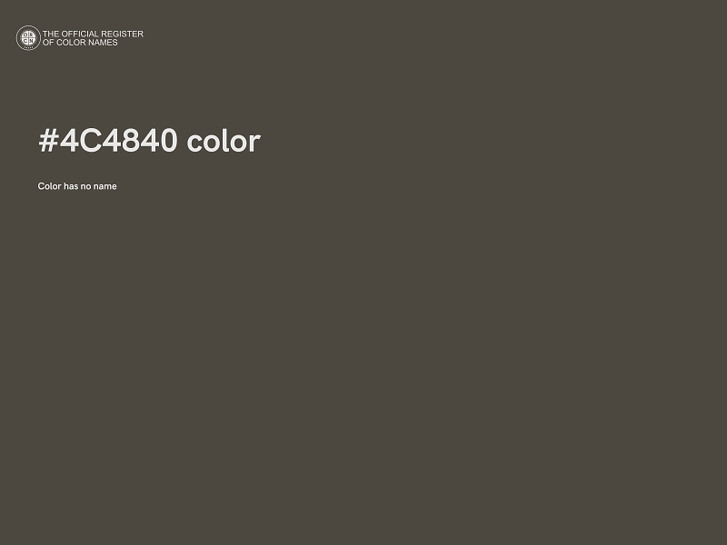 #4C4840 color image