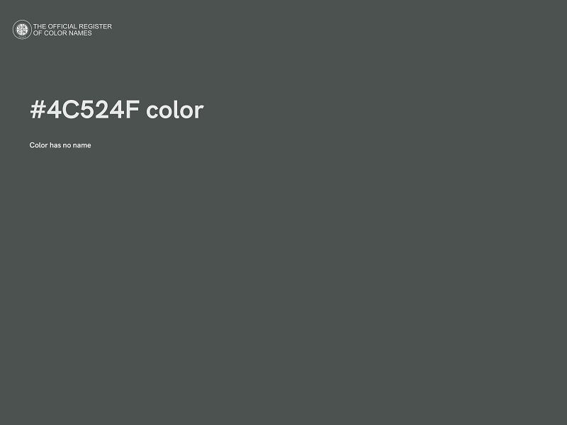 #4C524F color image