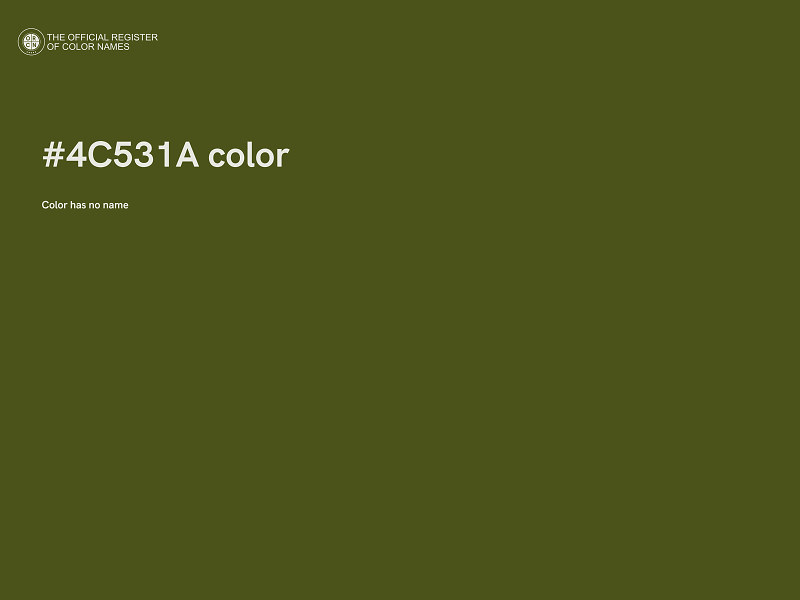 #4C531A color image