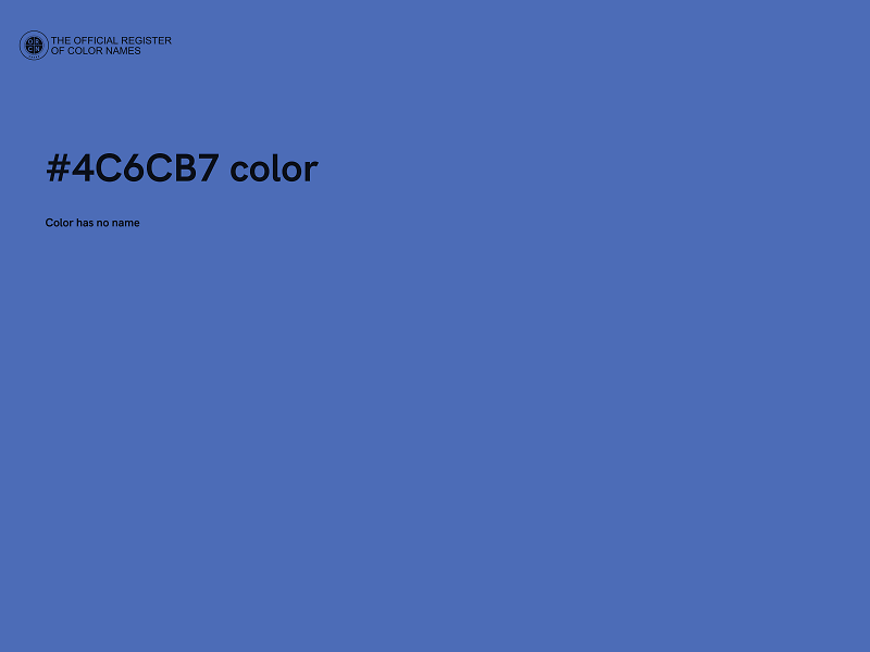 #4C6CB7 color image