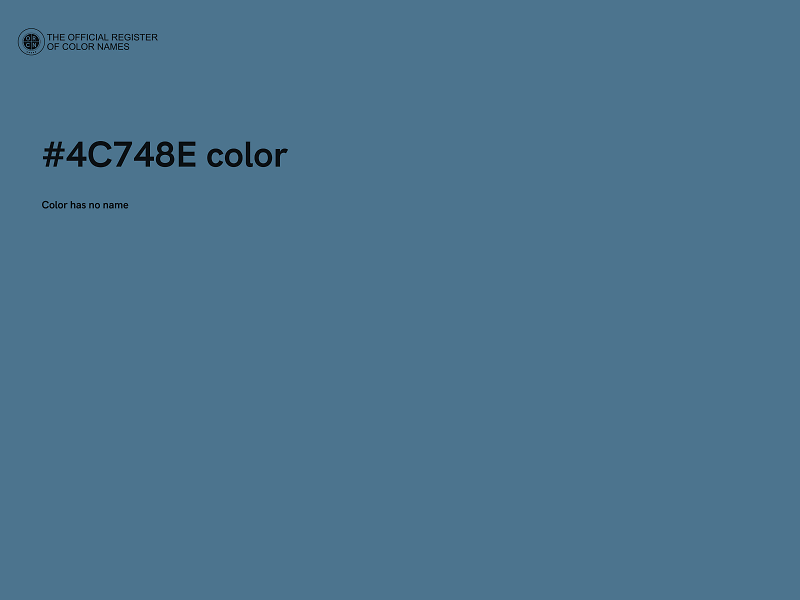 #4C748E color image