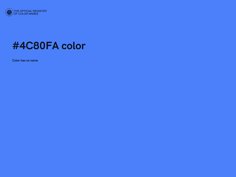 #4C80FA color image