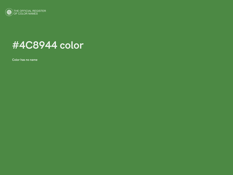 #4C8944 color image