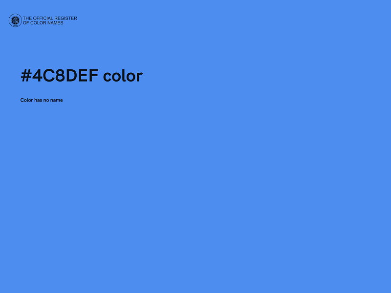 #4C8DEF color image