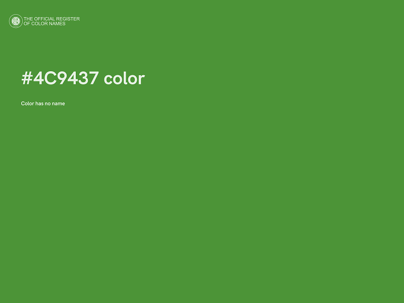 #4C9437 color image