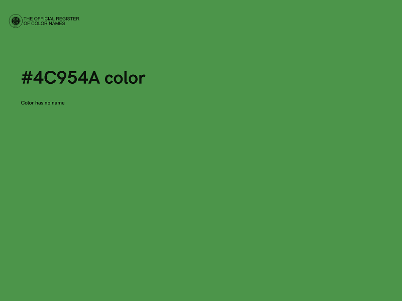 #4C954A color image