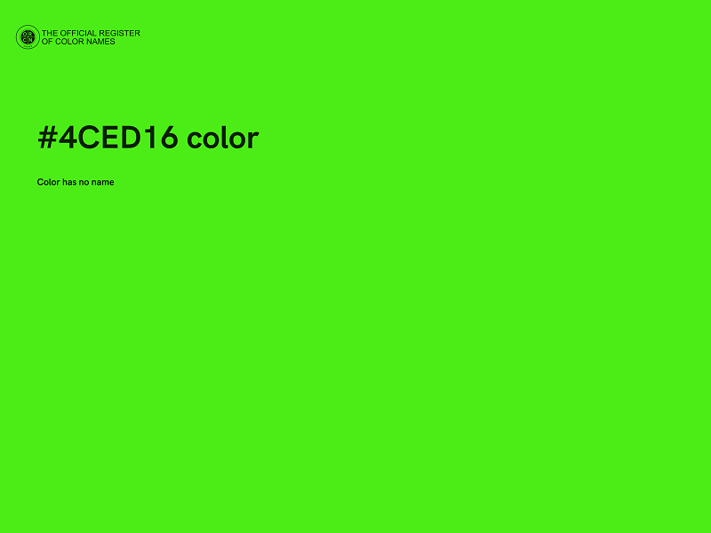 #4CED16 color image