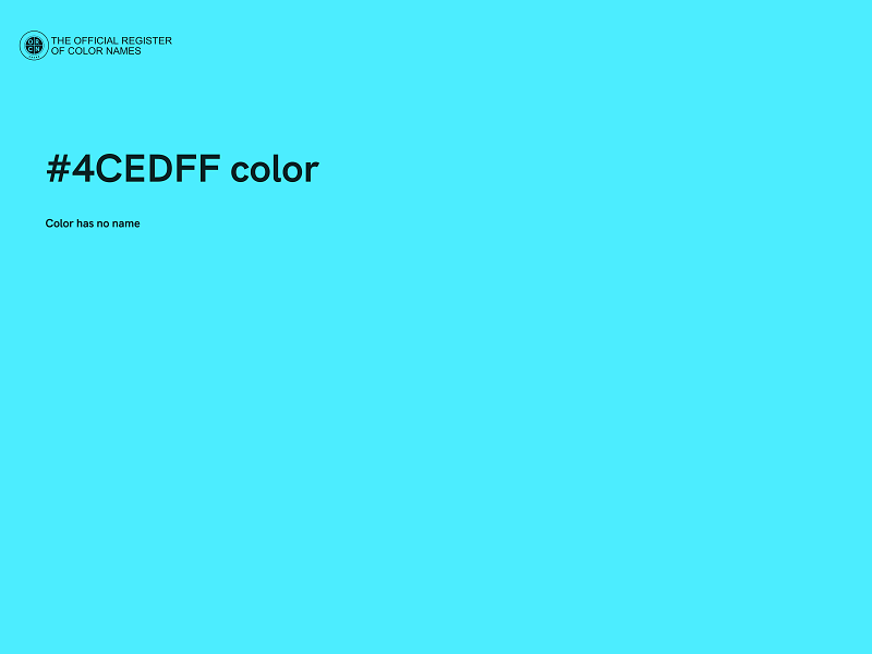 #4CEDFF color image