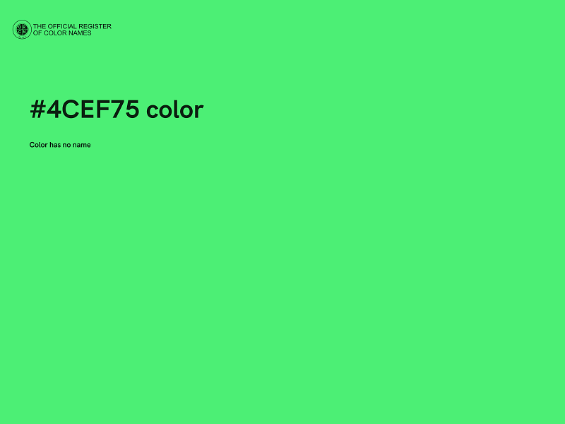 #4CEF75 color image