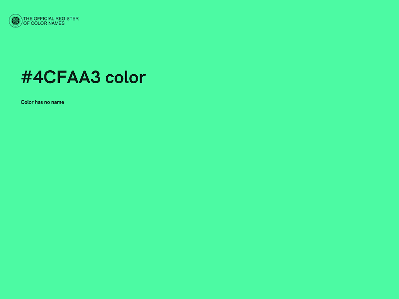 #4CFAA3 color image