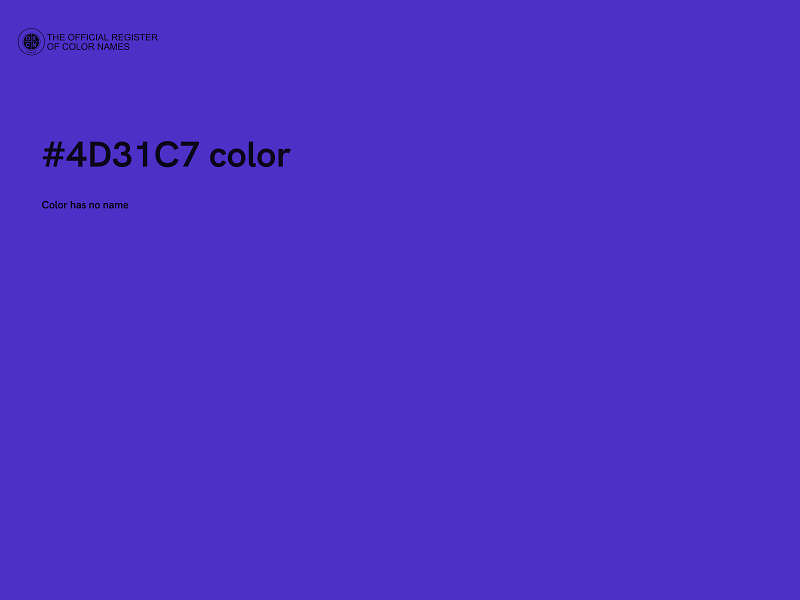 #4D31C7 color image