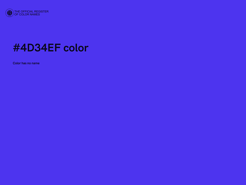 #4D34EF color image