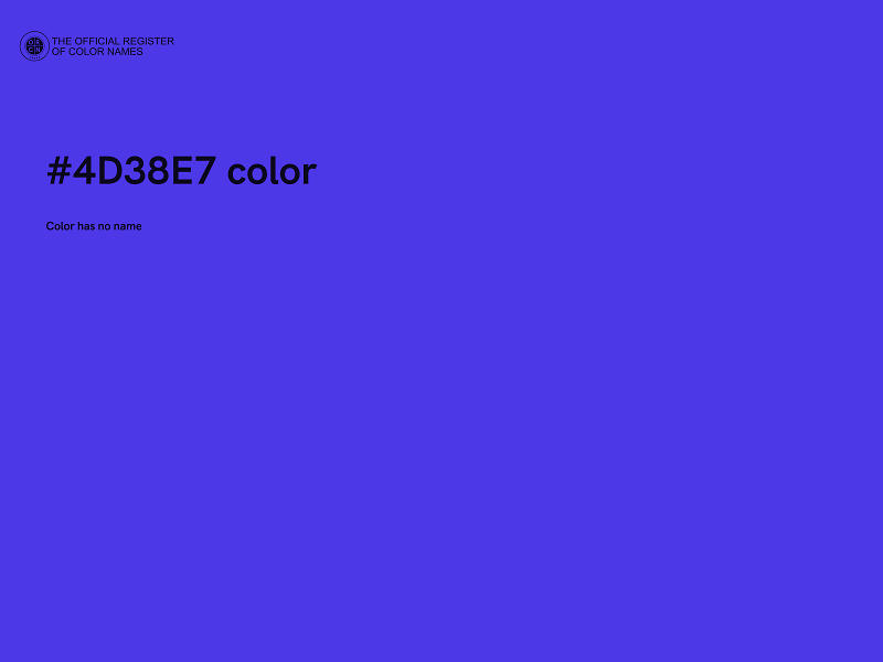 #4D38E7 color image