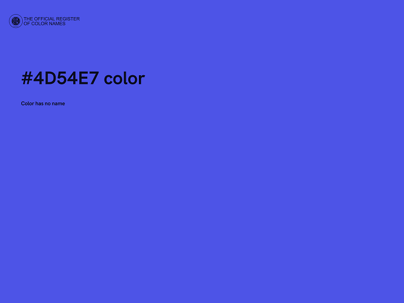 #4D54E7 color image