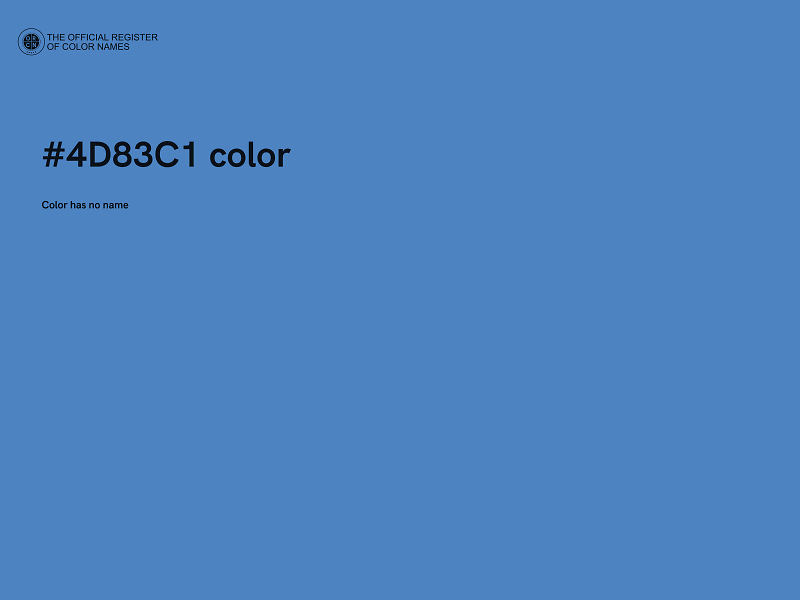 #4D83C1 color image