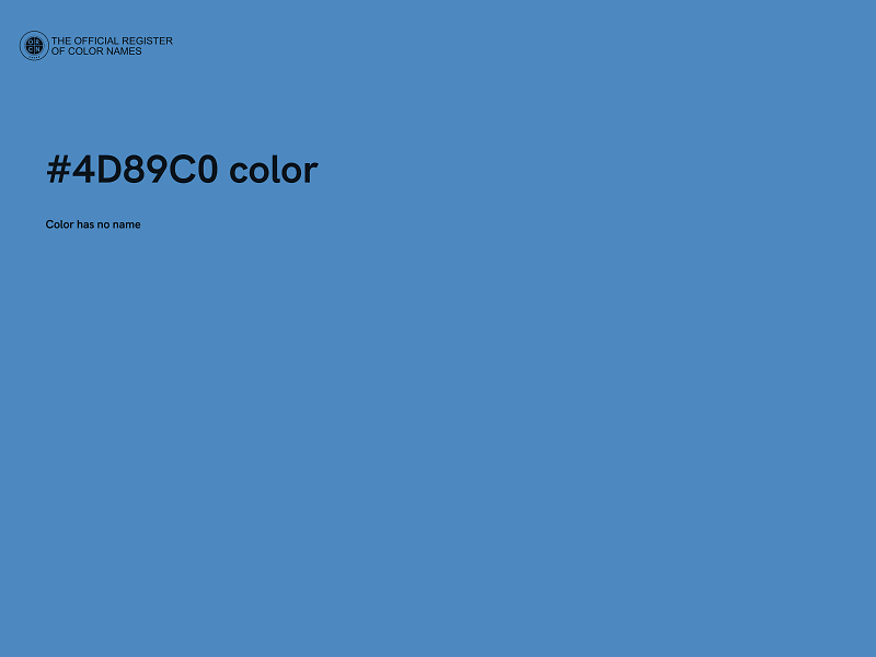 #4D89C0 color image