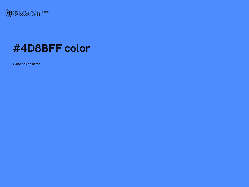 #4D8BFF color image