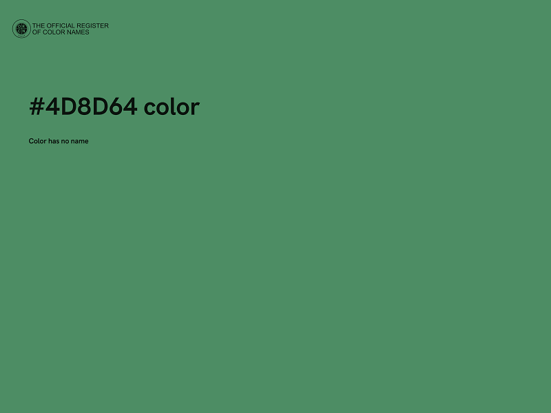 #4D8D64 color image