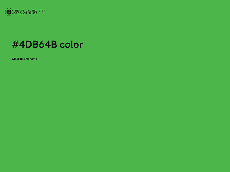 #4DB64B color image