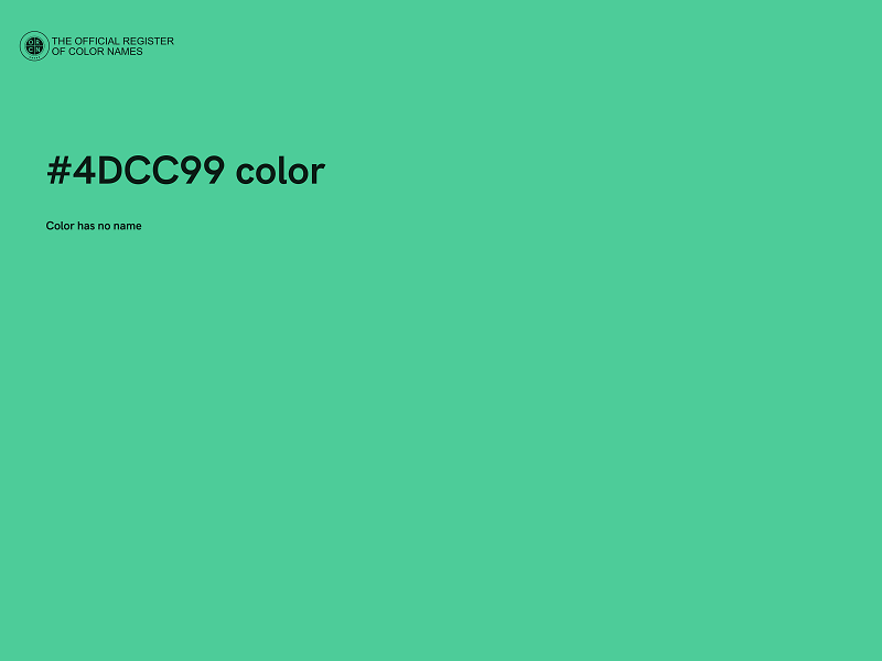 #4DCC99 color image