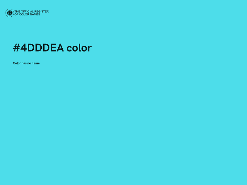 #4DDDEA color image