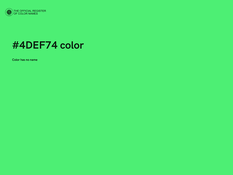 #4DEF74 color image