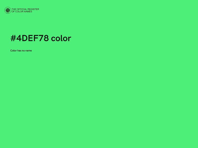 #4DEF78 color image