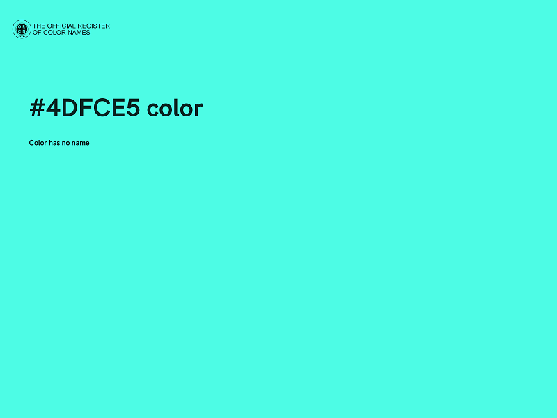 #4DFCE5 color image