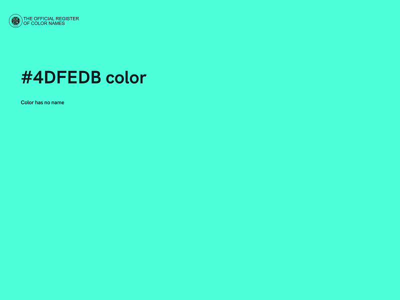 #4DFEDB color image