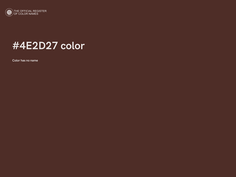 #4E2D27 color image