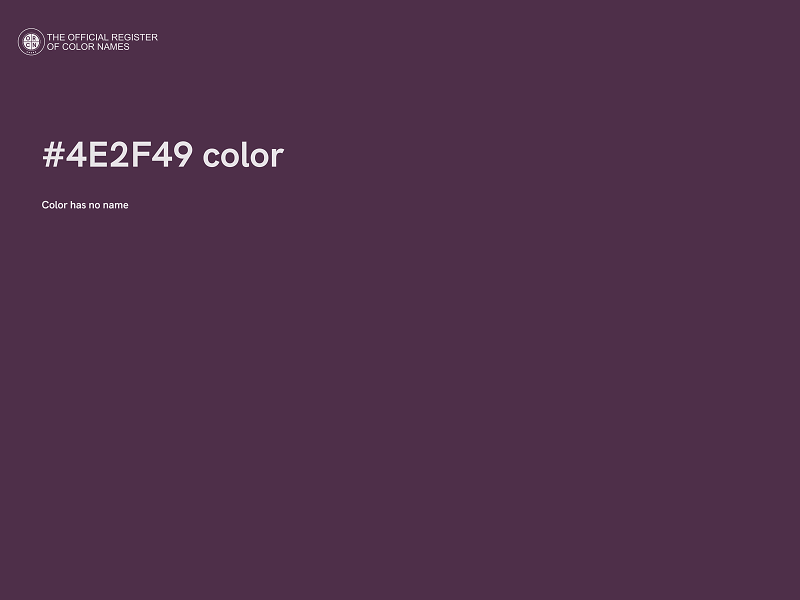 #4E2F49 color image