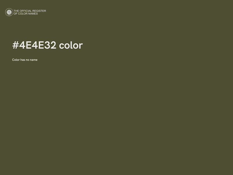 #4E4E32 color image