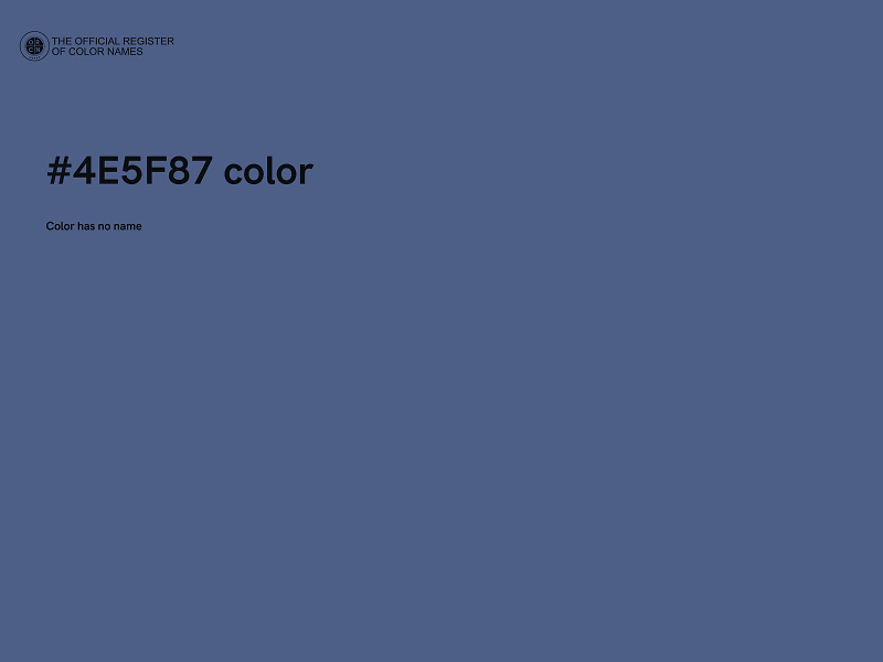 #4E5F87 color image