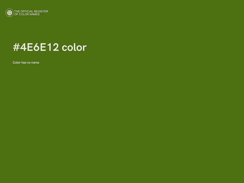 #4E6E12 color image