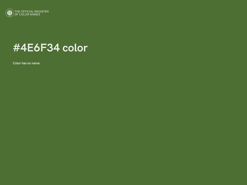 #4E6F34 color image