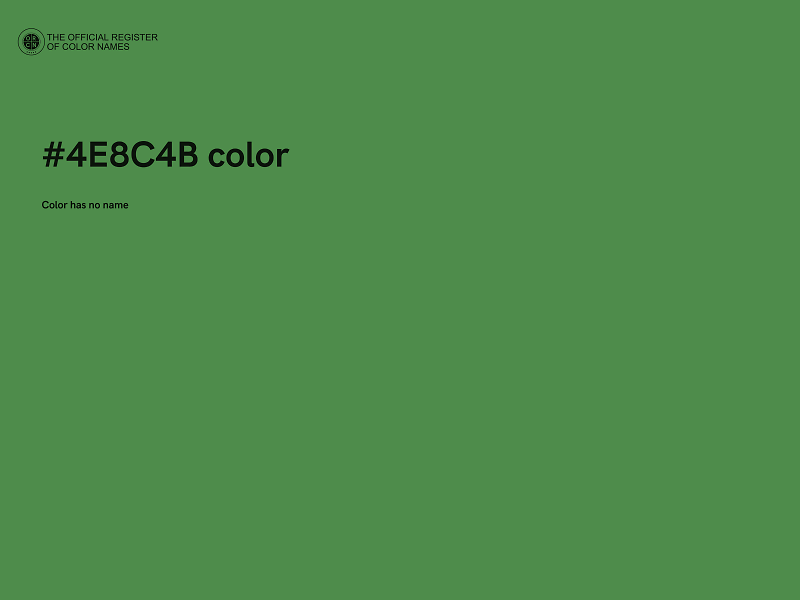 #4E8C4B color image