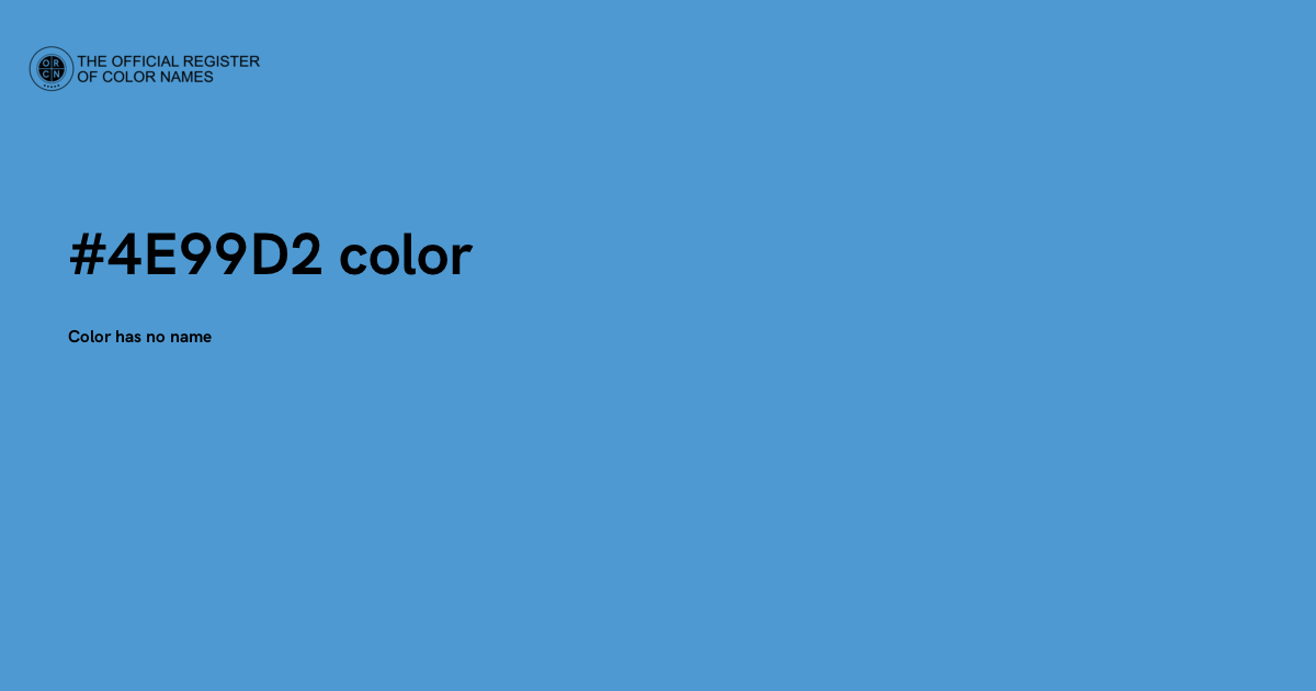 Color Code 99 Color #4E99D2 - The Official Register of Color Names
