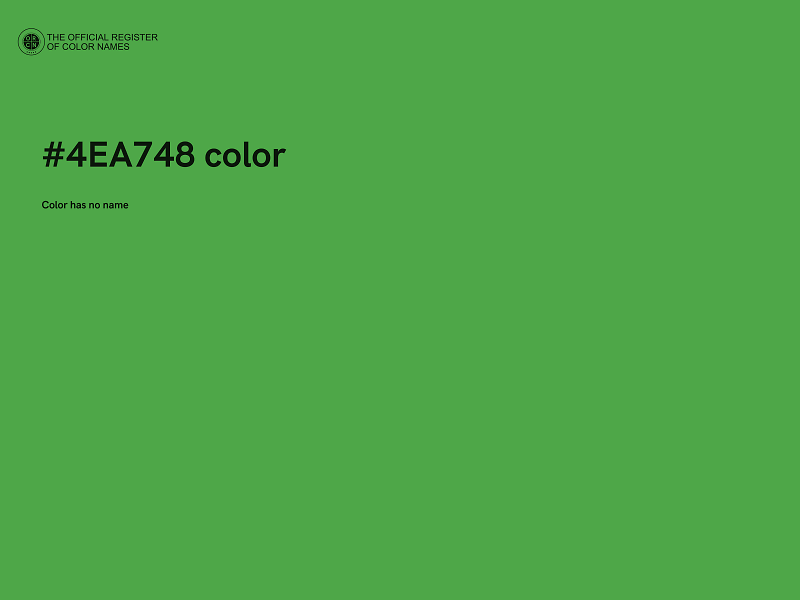 #4EA748 color image