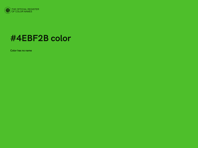 #4EBF2B color image