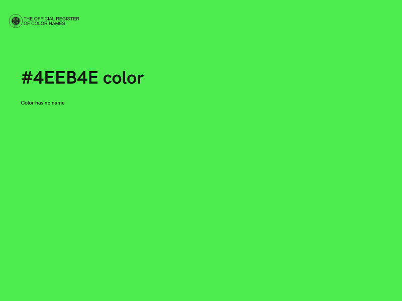 #4EEB4E color image