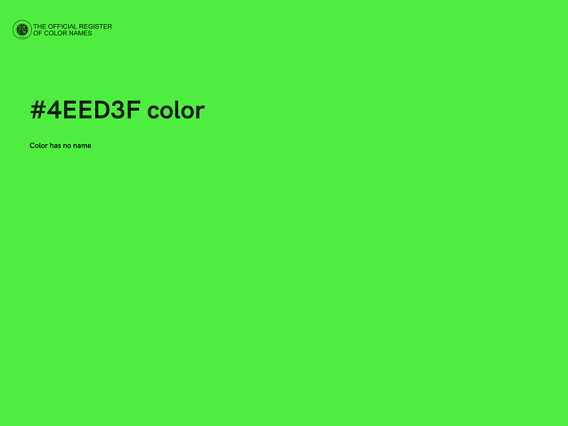 #4EED3F color image