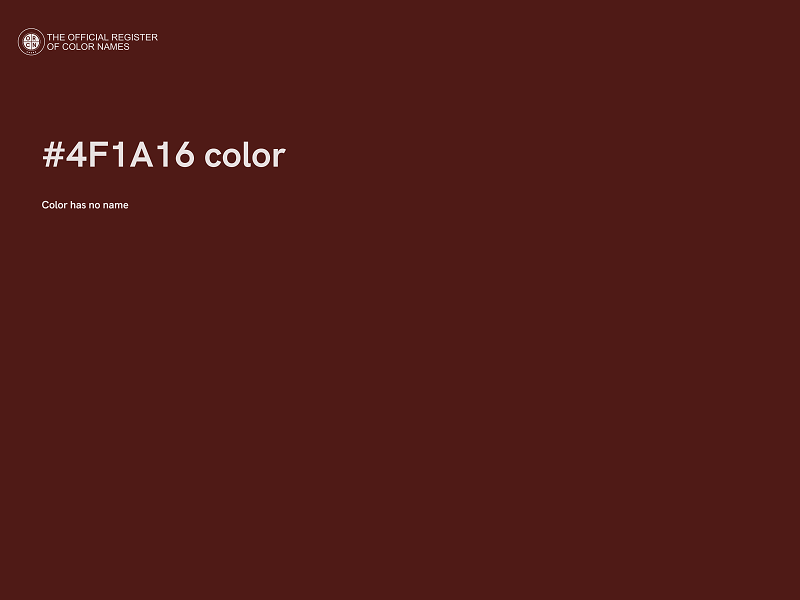 #4F1A16 color image