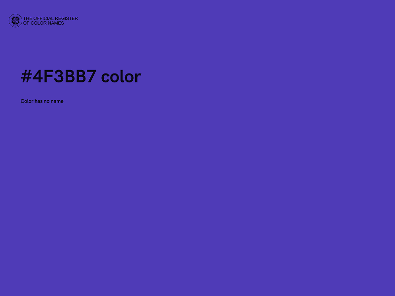 #4F3BB7 color image