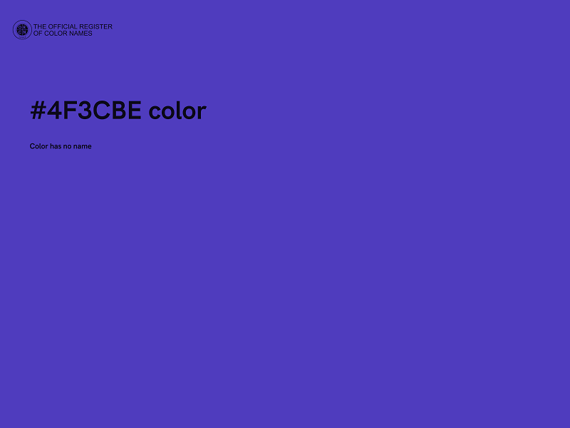 #4F3CBE color image