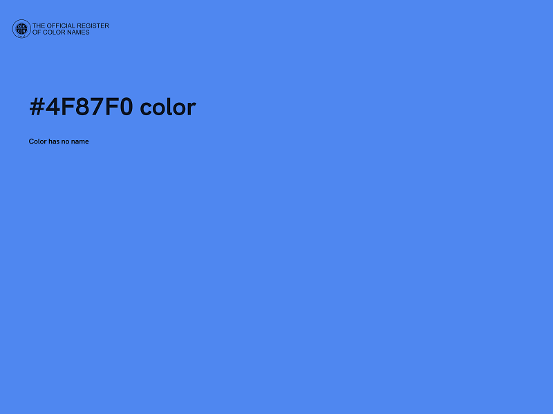 #4F87F0 color image