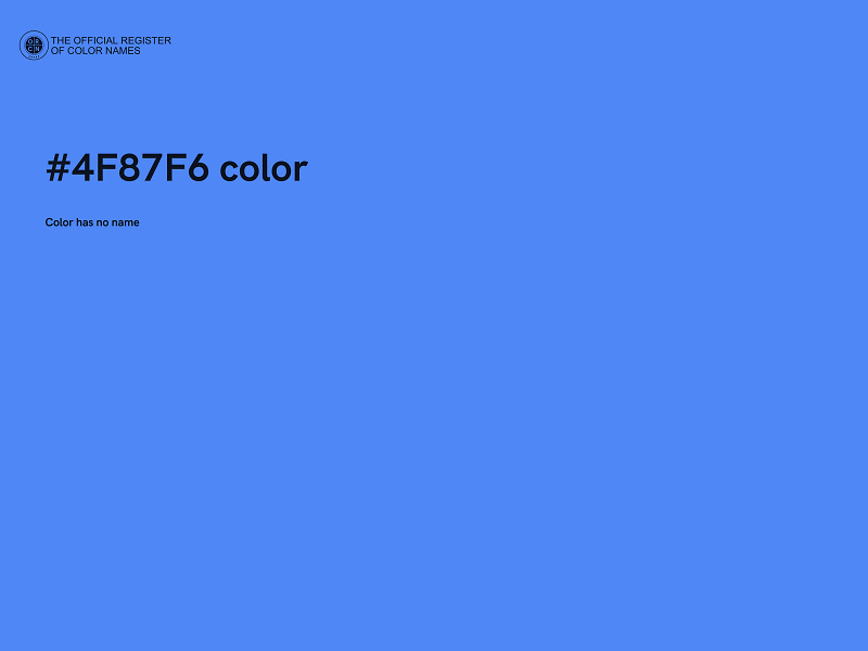 #4F87F6 color image