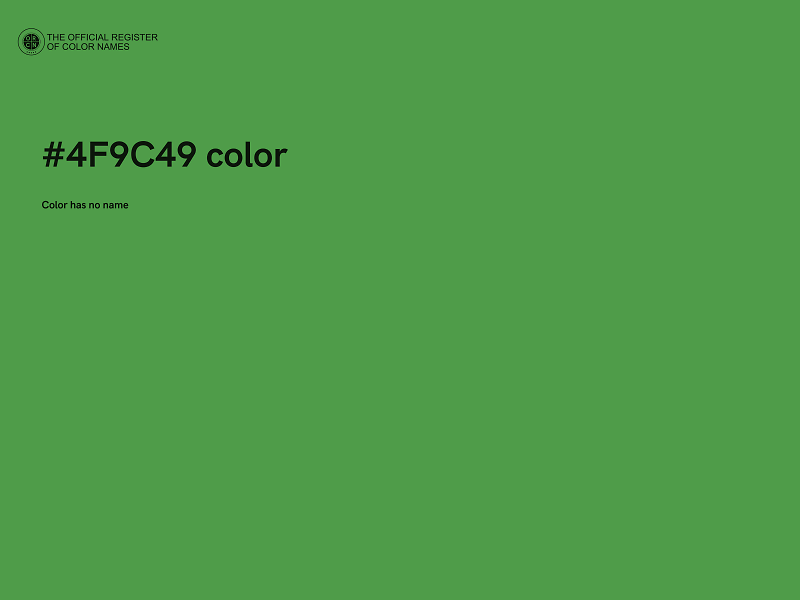 #4F9C49 color image