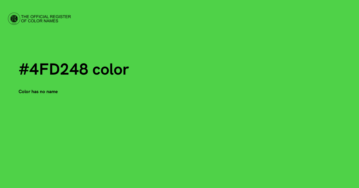 Color #4FD248 - The Official Register of Color Names